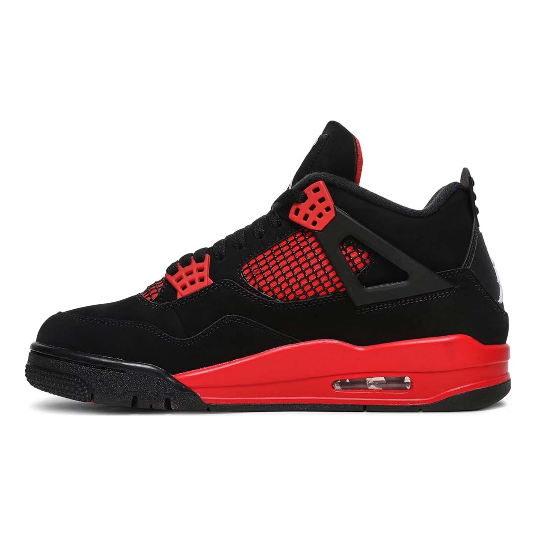 Red jordan cheap retro 4