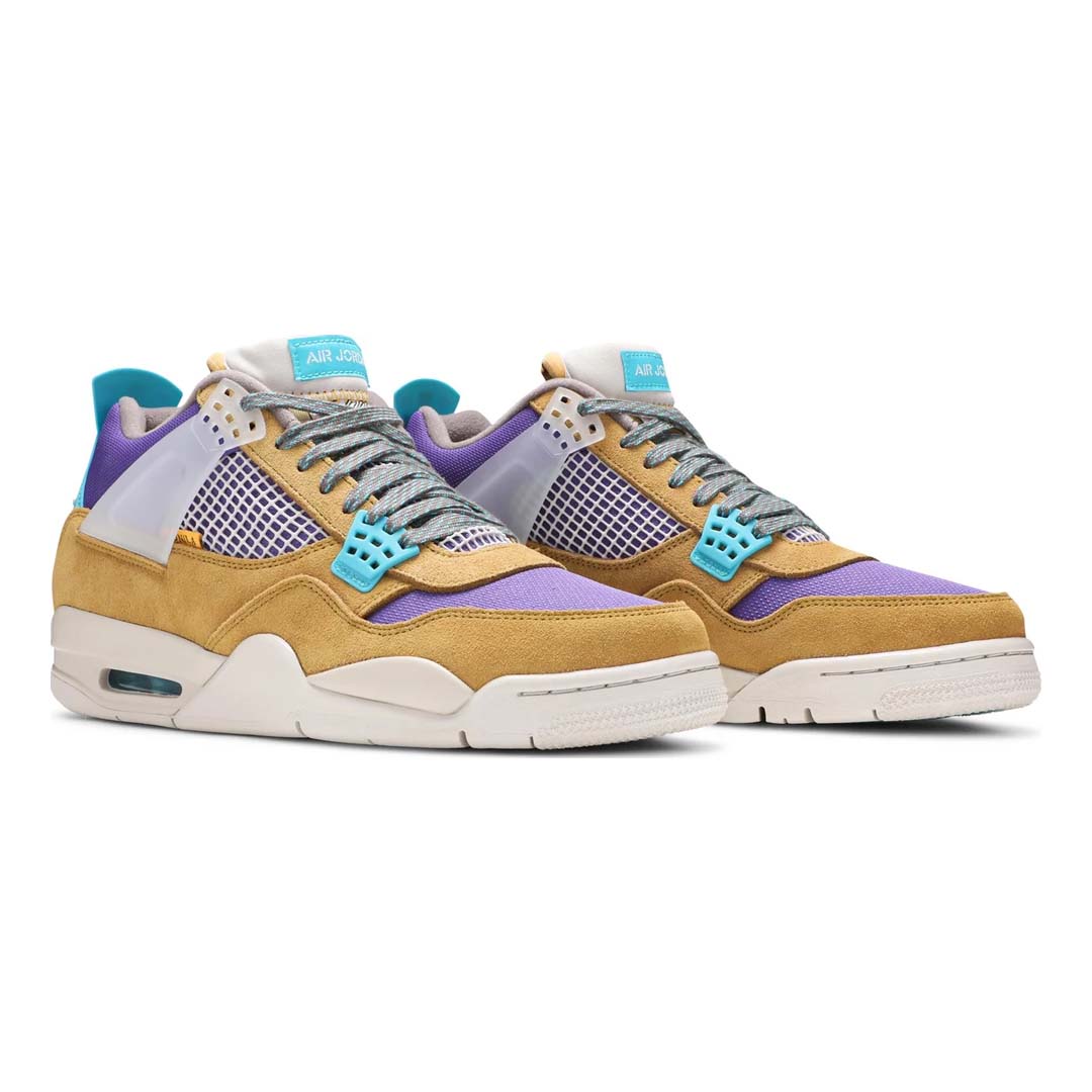 Union LA x Air Jordan 4 lV Retro 'Desert Moss' Yellow Lakers Mens