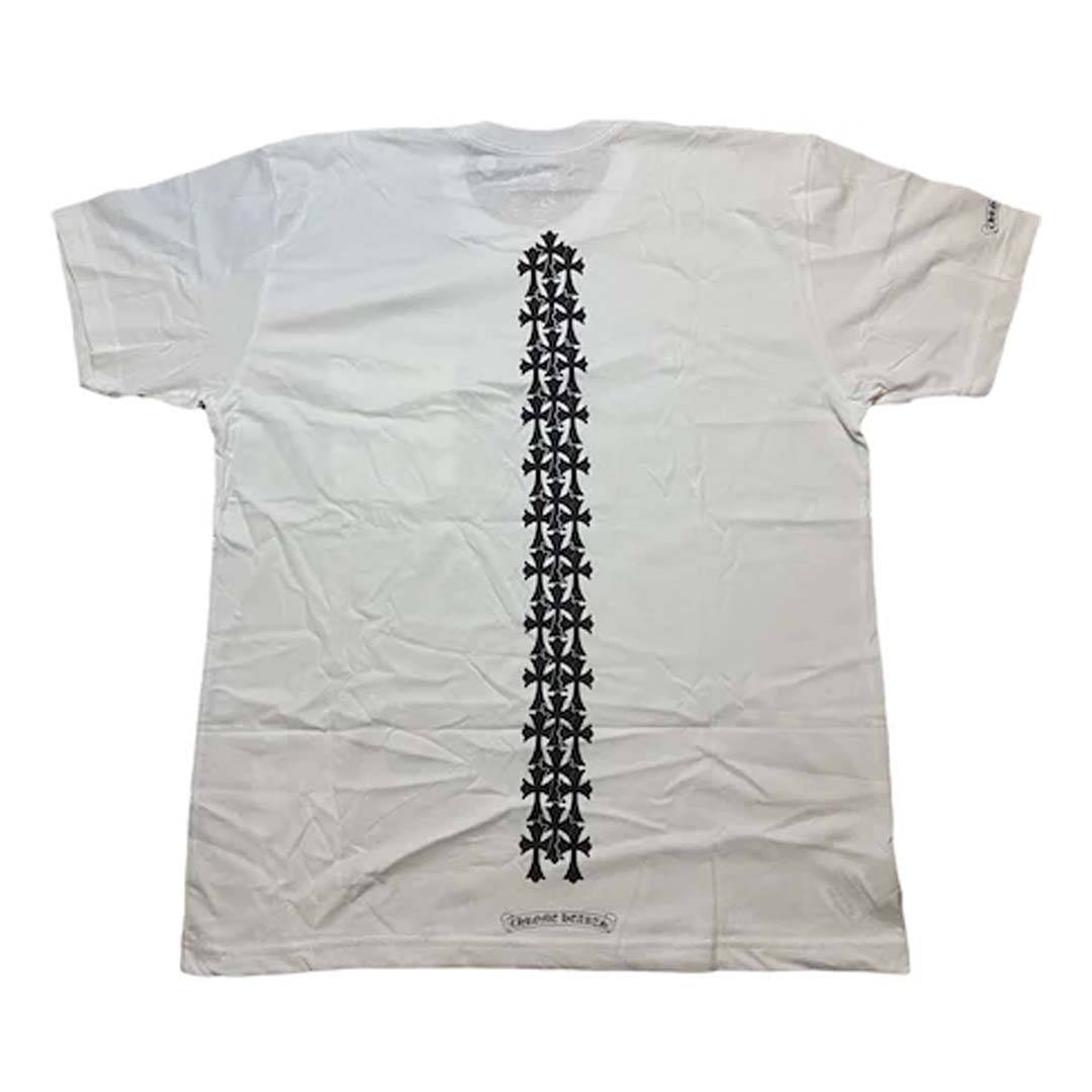 Chrome Hearts Cemetery Cross Tire Tracks T-shirt 'White'