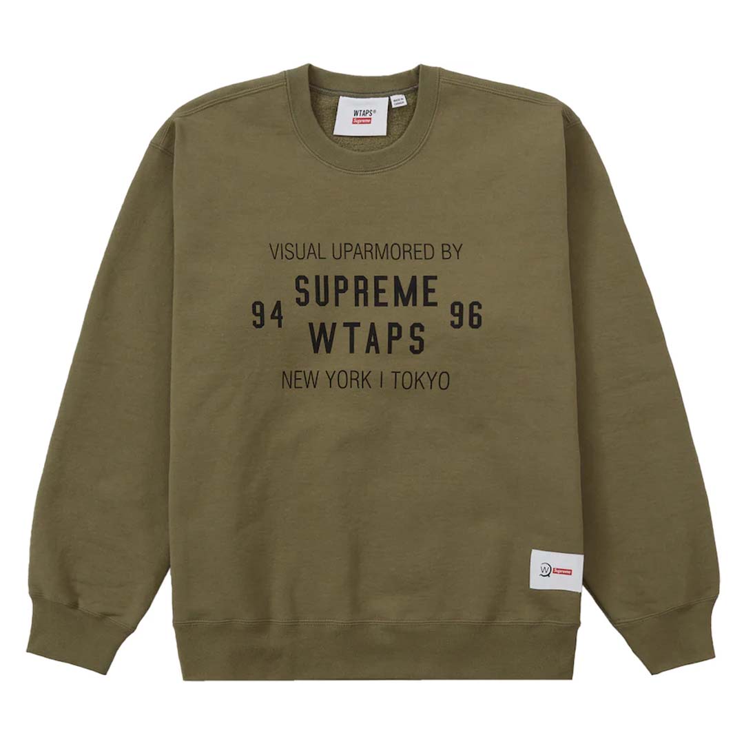 Supreme WTAPS Crewneck 'Light Olive' | NWAHYPE