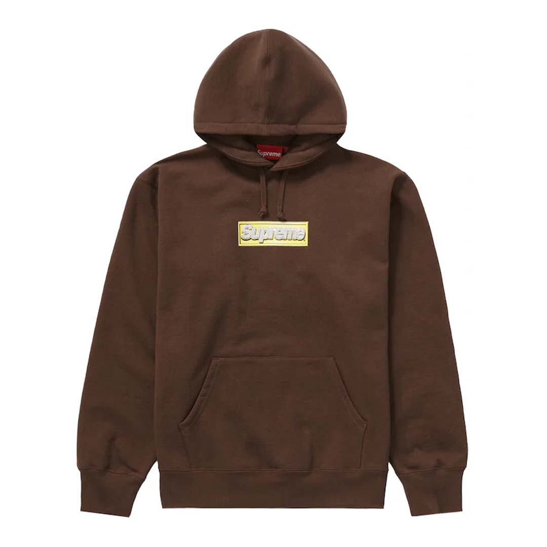 Supreme Bling Box Logo Sweatshirt 'Brown'