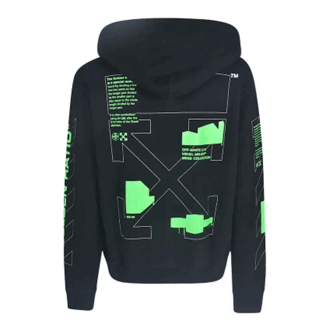 Off-White Arch Shapes Incompiuto Hoodie 'Black/Green' | NWAHYPE