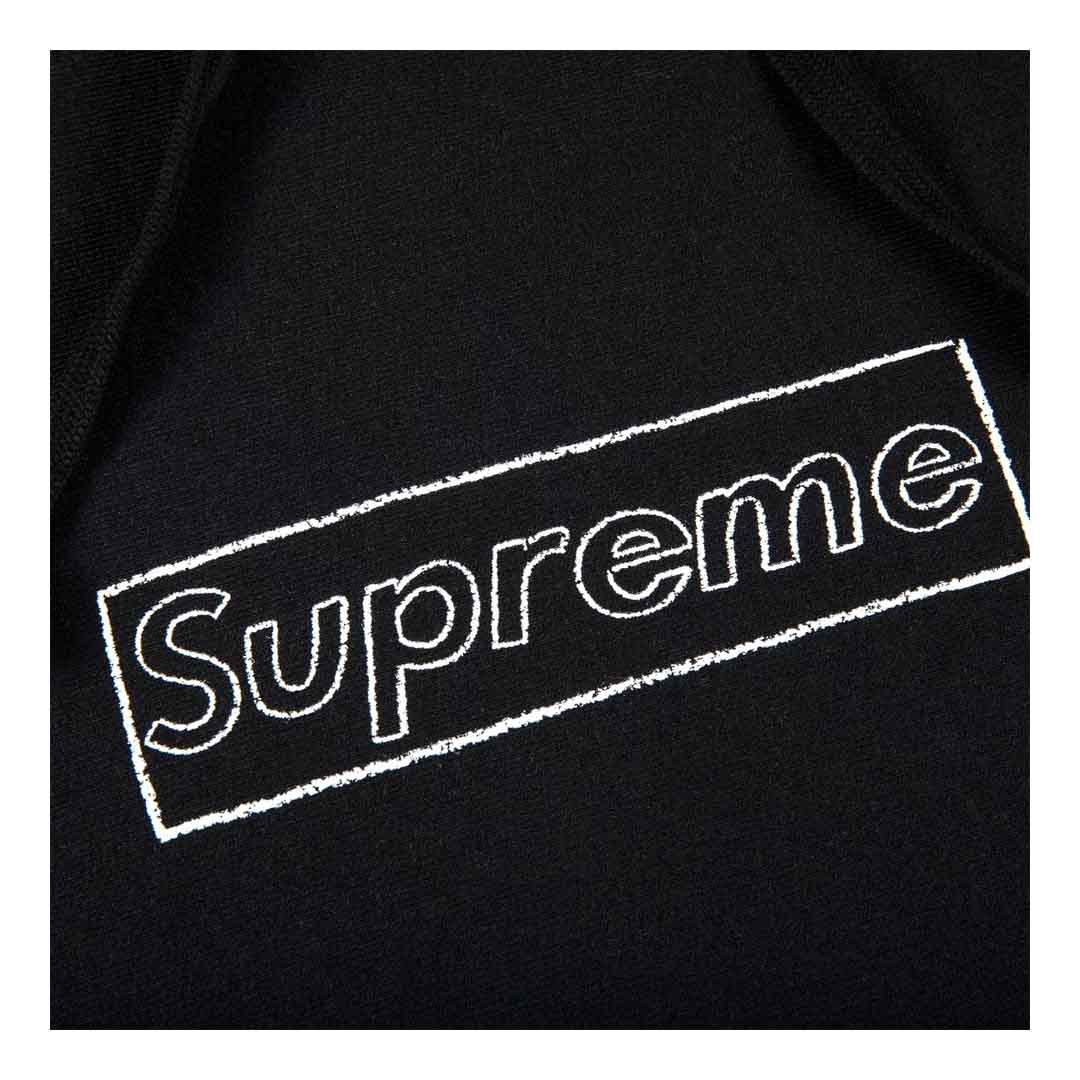 Size S M | SUPREME X KAWS Chalk Box Logo Hoodie Jacket Black