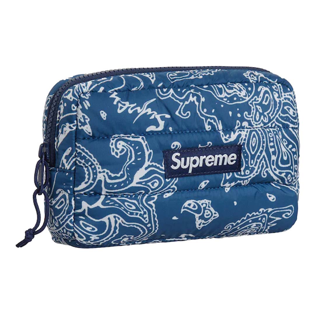 Supreme Puffer Pouch 'Blue Paisley' | NWAHYPE