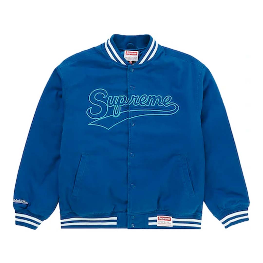 Supreme x Mitchell & Ness Doughboy Twill Varsity Jacket 'Black