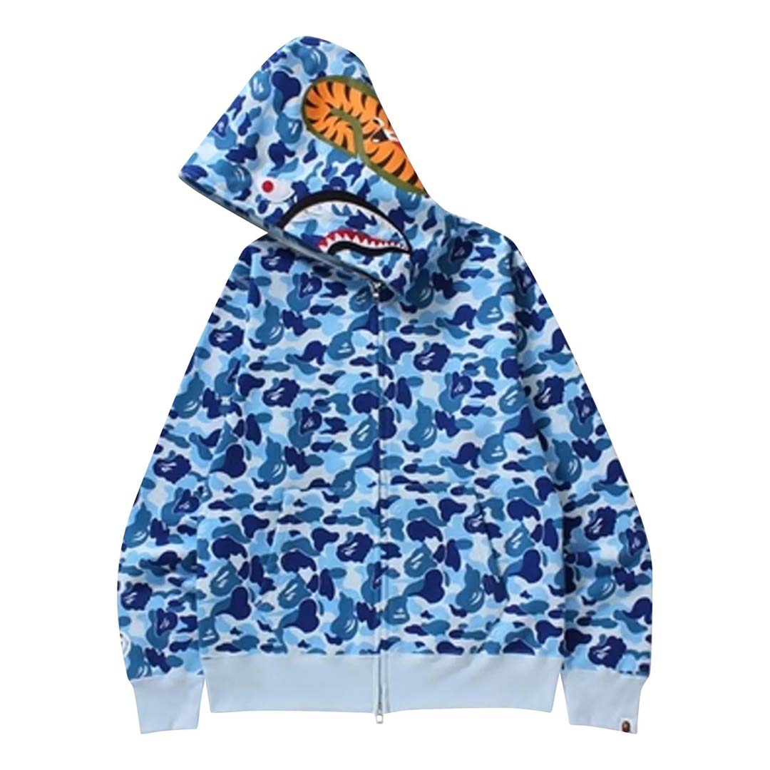 Bape ABC Blue Camo Shark Hoodie – SaintStreetSneakers