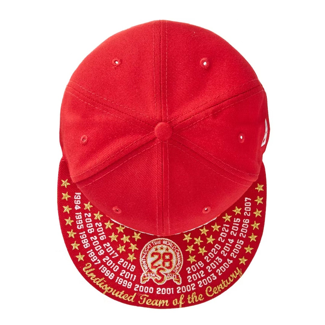 Supreme Undisputed Box Logo New Era Fitted Hat Red | NWAHYPE