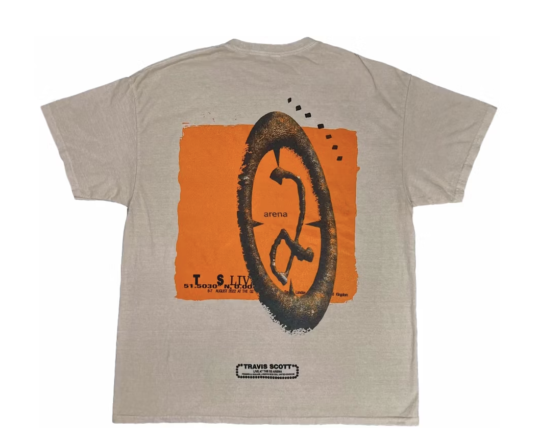 Travis Scott O2 Live T-shirt Sand