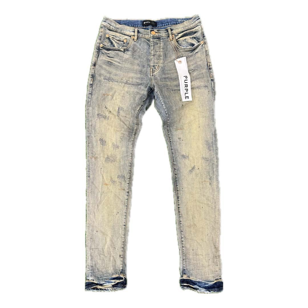 PURPLE BRAND Indigo Oil Repair Denim Jeans